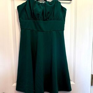Miami Strapless Dress in Deep Green
